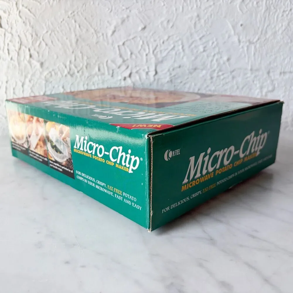 K-Tel Micro-Chip Microwave Potato Chip Maker Slicer Steamer 1995 New Open Box